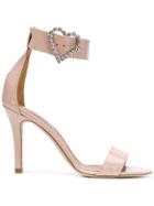 Paris Texas Heart Buckle Sandals - Neutrals