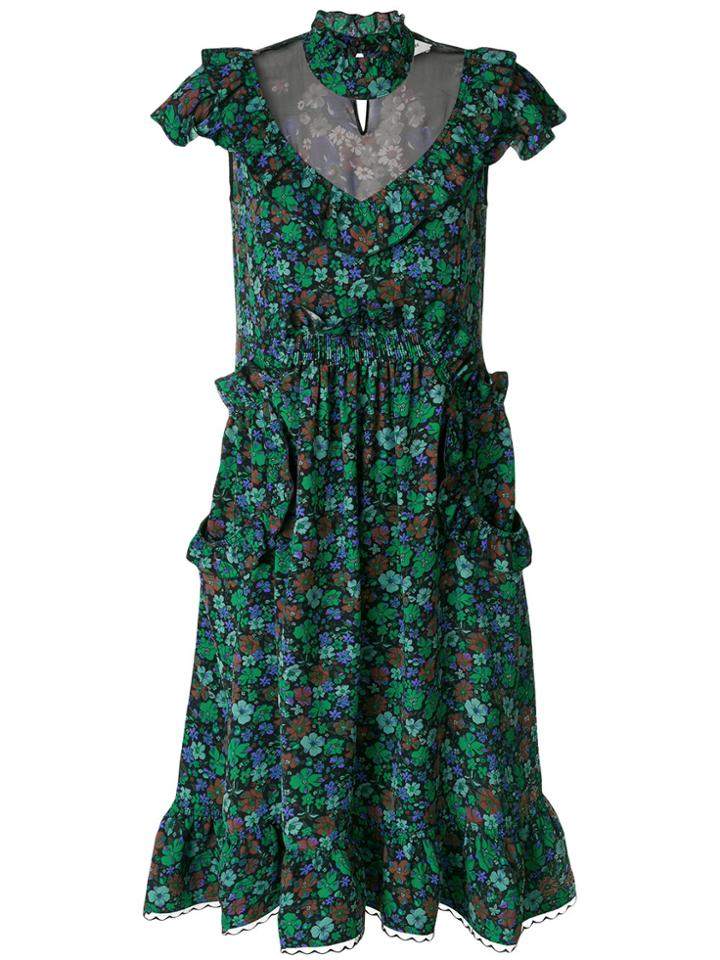 Coach Ruffled Dress - Green