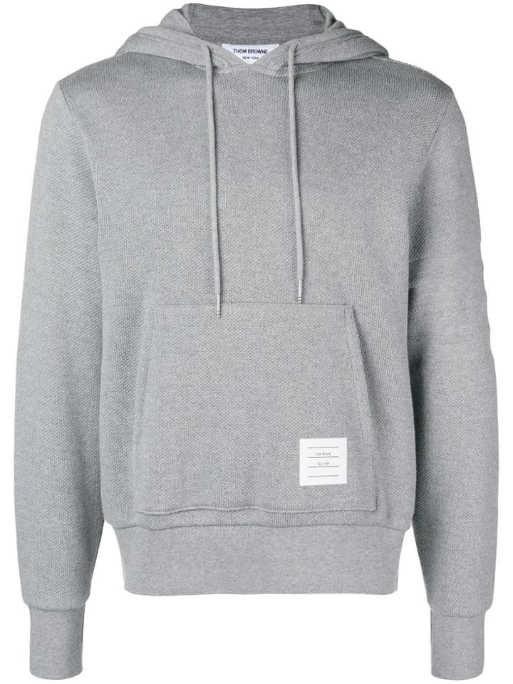 Thom Browne Honeycomb Hoodie - Grey