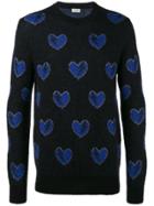 Saint Laurent Mohair Hearts Sweater - Black