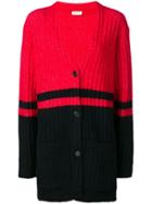 By Malene Birger Colour-block Ribbed Cardigan - Red