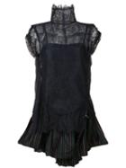 Sacai - Victorian Neck Blouse - Women - Cotton/nylon/polyester/cupro - 2, Blue, Cotton/nylon/polyester/cupro