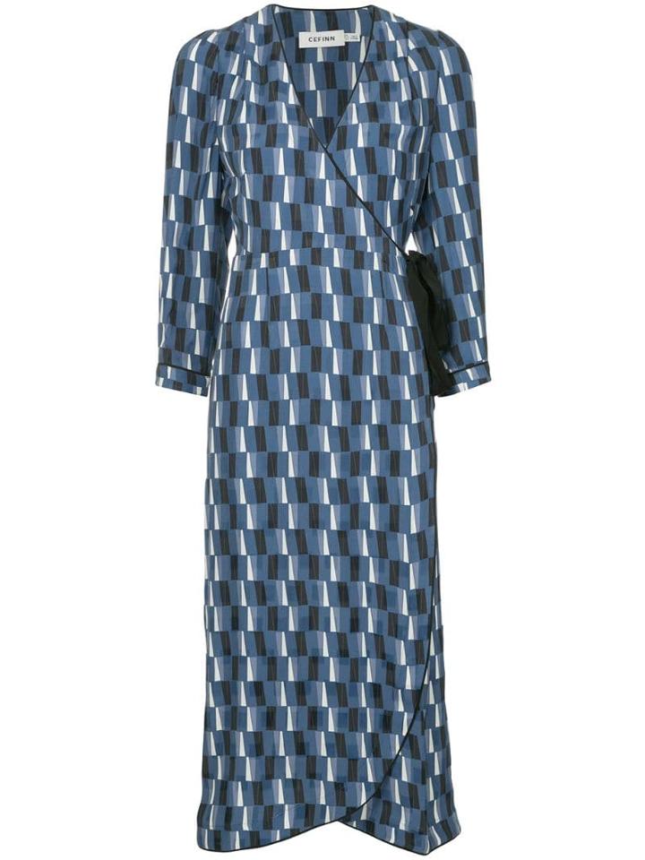 Cefinn Delilah Maxi Wrap Dress - Blue