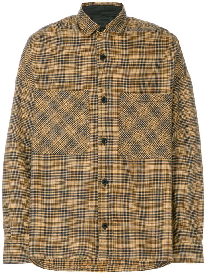 Represent Oversized Checked Shirt - Yellow & Orange