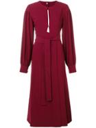 Proenza Schouler Long Sleeve Keyhole Dress - Red