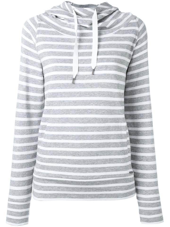 Woolrich Striped Drawstring Hoodie, Women's, Size: Medium, Grey, Cotton