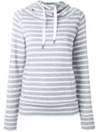 Woolrich Striped Drawstring Hoodie, Women's, Size: Medium, Grey, Cotton