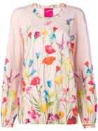 Blumarine Floral Print Jumper - Pink