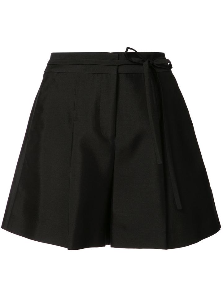 Grey Jason Wu Drawstring Shorts, Women's, Size: 2, Black, Wool