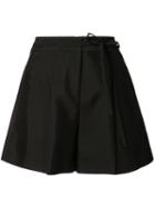Grey Jason Wu Drawstring Shorts, Women's, Size: 2, Black, Wool