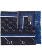 Stella Mccartney Monogram Blanket Scarf - Blue