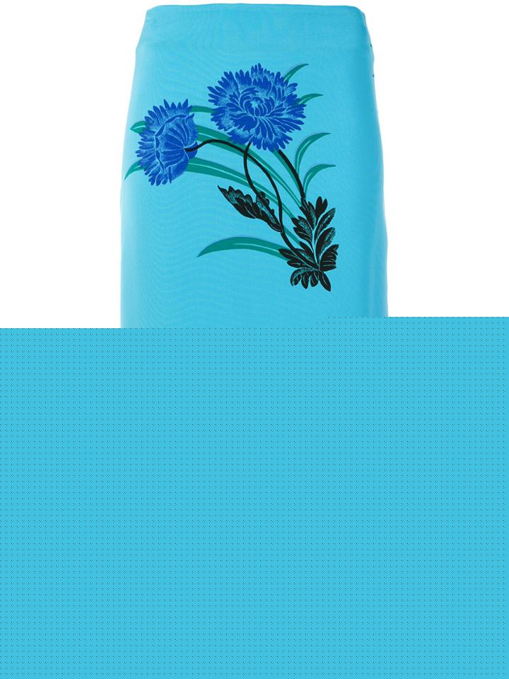 Victoria Beckham Tube Skirt - Blue
