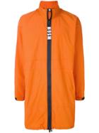 Msgm Contrast Zip Rain Coat - Yellow & Orange