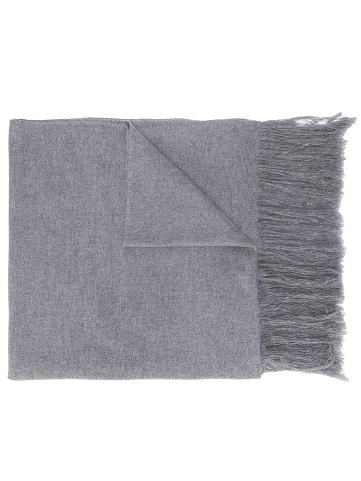 Isabel Marant Cashmere Frayed Scarf - Grey