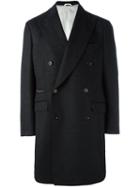 Al Duca D'aosta 1902 Buttoned Double Breasted Coat, Men's, Size: 52, Grey, Polyamide/acetate/viscose/virgin Wool