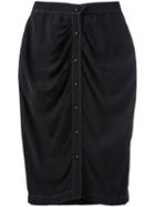 Thierry Mugler Vintage High Waisted Pencil Skirt, Women's, Size: 36, Black