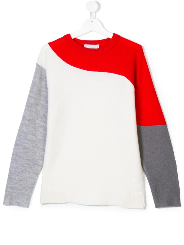 Stella Mccartney Kids Colour Block Jumper - White