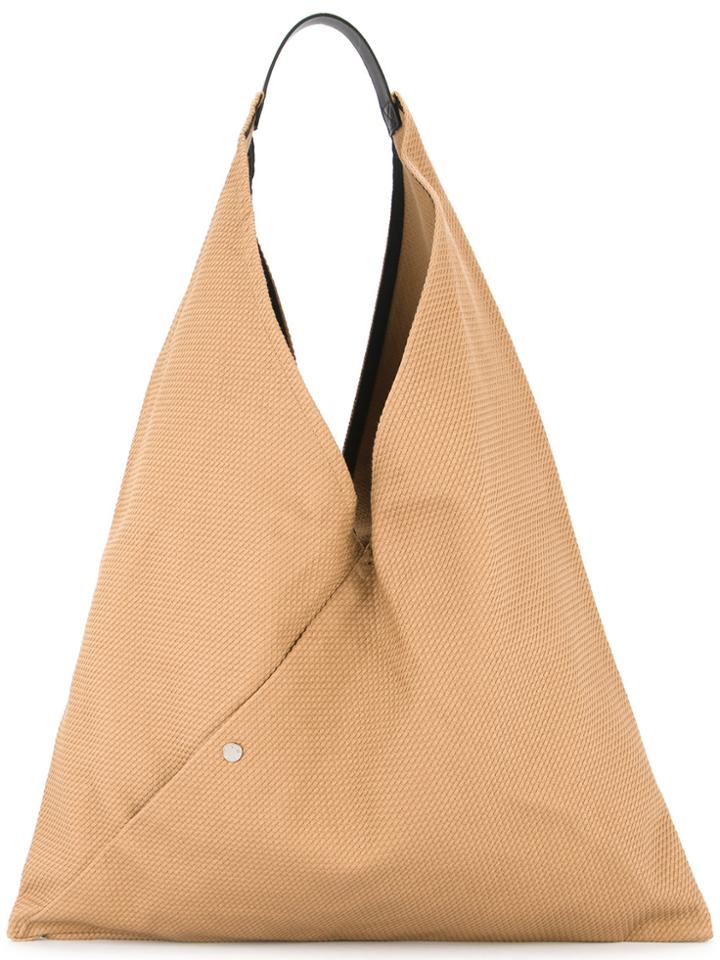 Cabas Triangle Shaped Tote - Brown