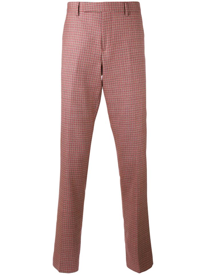 Paul Smith - Checked Chinos - Men - Cotton/polyester/wool - 34, Pink/purple, Cotton/polyester/wool