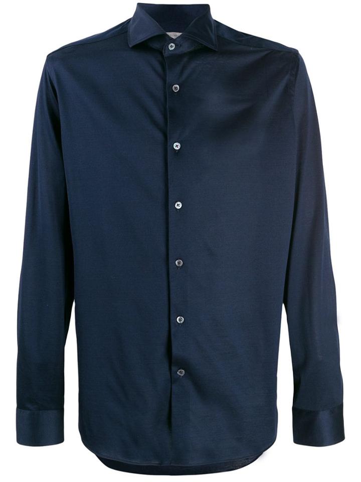 Corneliani Satin Finish Shirt - Blue