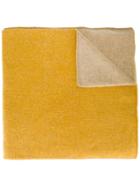 The Elder Statesman Yellow Two Tone Oversized Scarf - Yellow & Orange