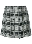 Thom Browne Prince Of Wales Tweed Mini Skirt - Black