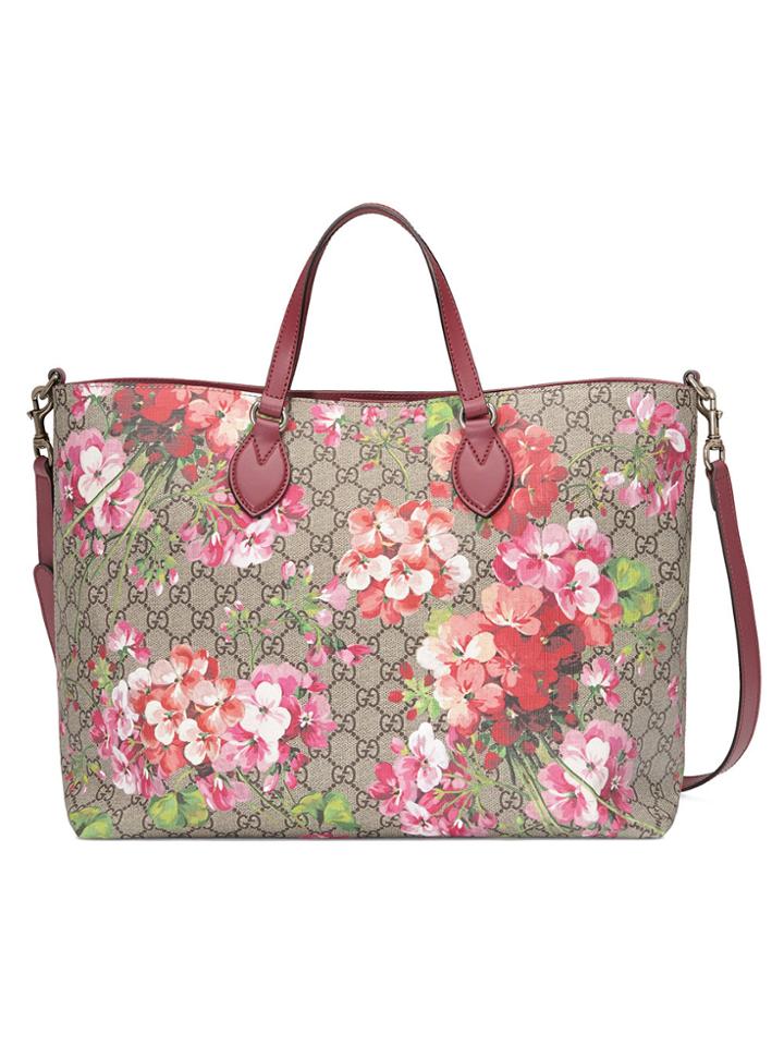 Gucci Gg Blooms Supreme Tote - Pink & Purple