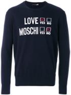 Love Moschino Crewneck Logo Jumper - Blue