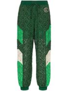 Gucci Embroidered Lace Track Pants - Green