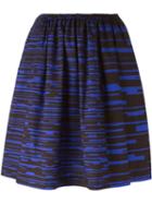 Jil Sander Navy Pixel Print A-line Skirt
