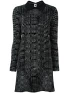 M Missoni Wavy Knit Dress, Women's, Size: 42, Black, Polyamide/viscose/wool
