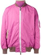Sacai Two-toned Zip Jacket, Men's, Size: 3, Pink/purple, Cotton/cupro/polyester/wool