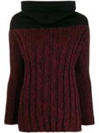 Romeo Gigli Pre-owned 1990s Cowl Neck Fitted Jumper - Red