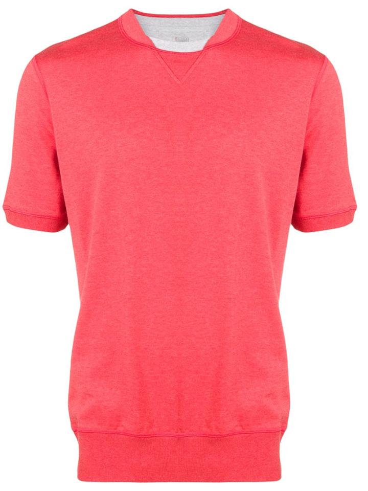 Eleventy Two-tone Collar T-shirt - Red