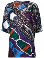 Theatre Products - Printed T-shirt - Women - Lyocell/sequin - One Size, Purple, Lyocell/sequin
