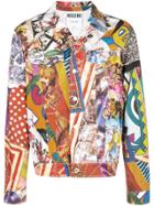 Moschino Multiprint Denim Jacket - Multicolour