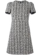 Alexander Mcqueen Tweed Dress, Women's, Size: 38, Black, Cotton/virgin Wool/polyamide/silk
