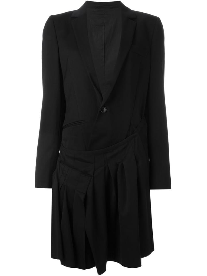 A.f.vandevorst Draped Blazer, Women's, Size: 40, Black, Cotton/spandex/elastane/virgin Wool