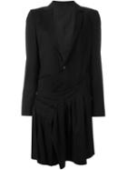 A.f.vandevorst Draped Blazer, Women's, Size: 40, Black, Cotton/spandex/elastane/virgin Wool