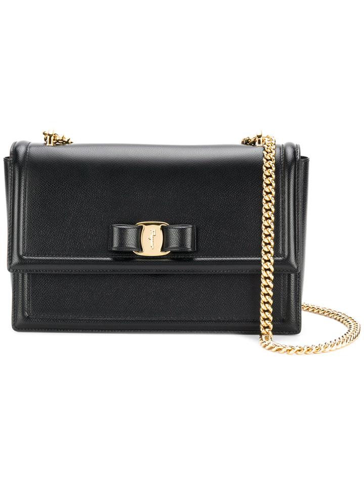 Salvatore Ferragamo Vara Bow Handbag - Black