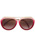 Emilio Pucci - Oversized Sunglasses - Women - Acetate/metal - 58, Red, Acetate/metal
