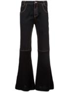 Telfar Boot Cut Wide Leg Jeans - Black