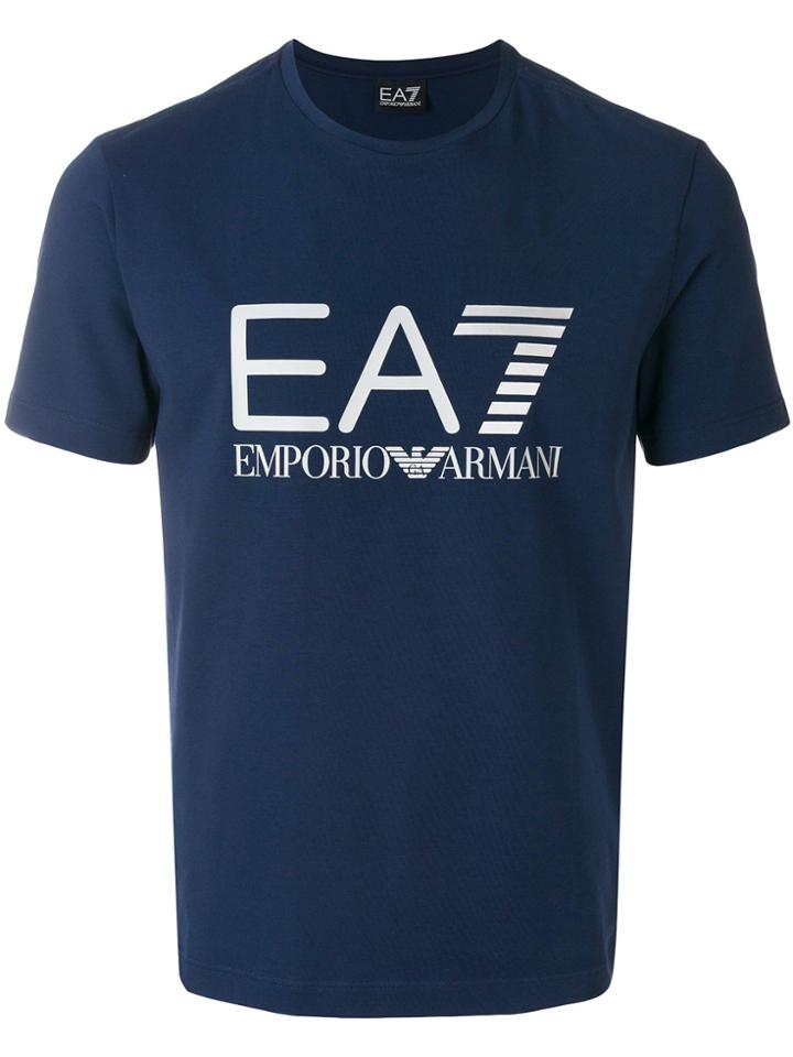 Ea7 Emporio Armani Front Logo T-shirt - Blue