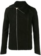 A New Cross - Zipped Fitted Jacket - Men - Cotton/nubuck Leather - L, Black, Cotton/nubuck Leather