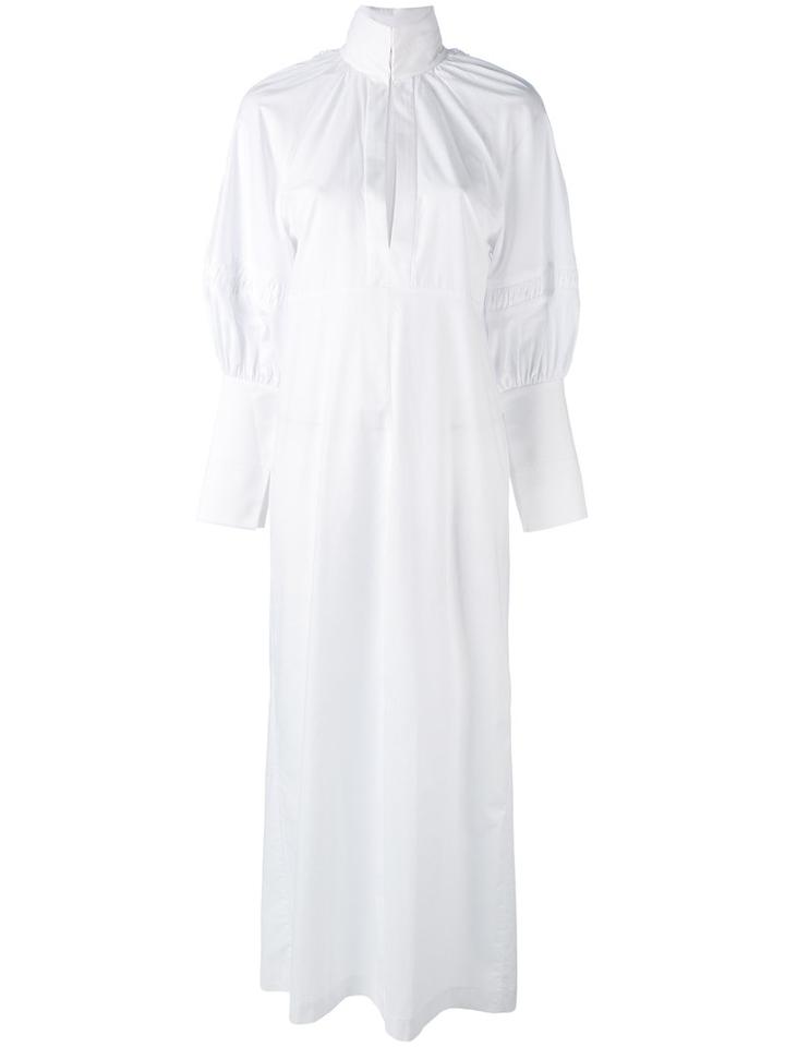 Ellery Long Shirt Dress, Women's, Size: 8, White, Cotton