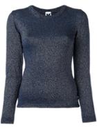 M Missoni Fine Knit Top, Women's, Size: 40, Blue, Polyamide/spandex/elastane/metallic Fibre