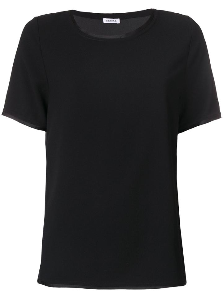 P.a.r.o.s.h. Contrast Trim T-shirt - Black
