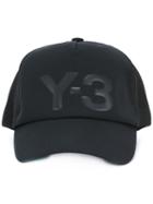 Y-3 Logo Print Cap, Men's, Black, Polyester/spandex/elastane