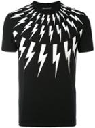 Neil Barrett - Lightning Bolt T-shirt - Men - Cotton - S, Black, Cotton