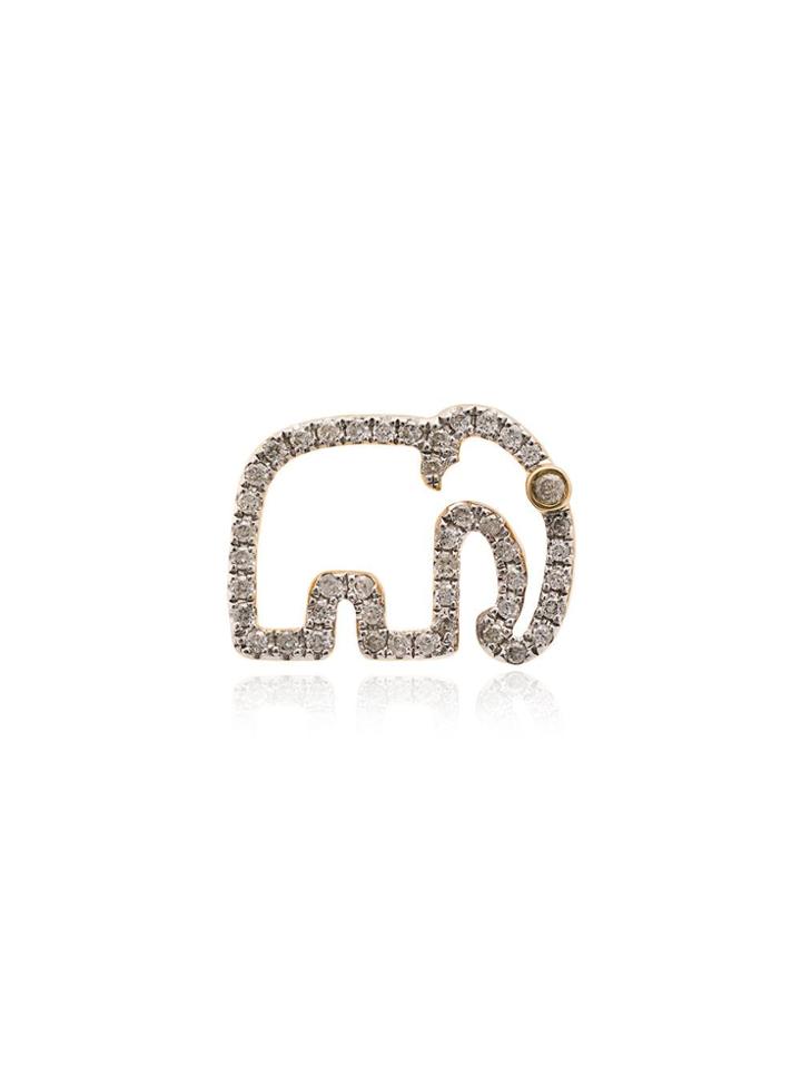 Yvonne Léon Elephant 18k Gold Diamond Earring